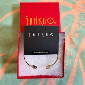 Gold and Black Bracelet with Cubic Zirconia